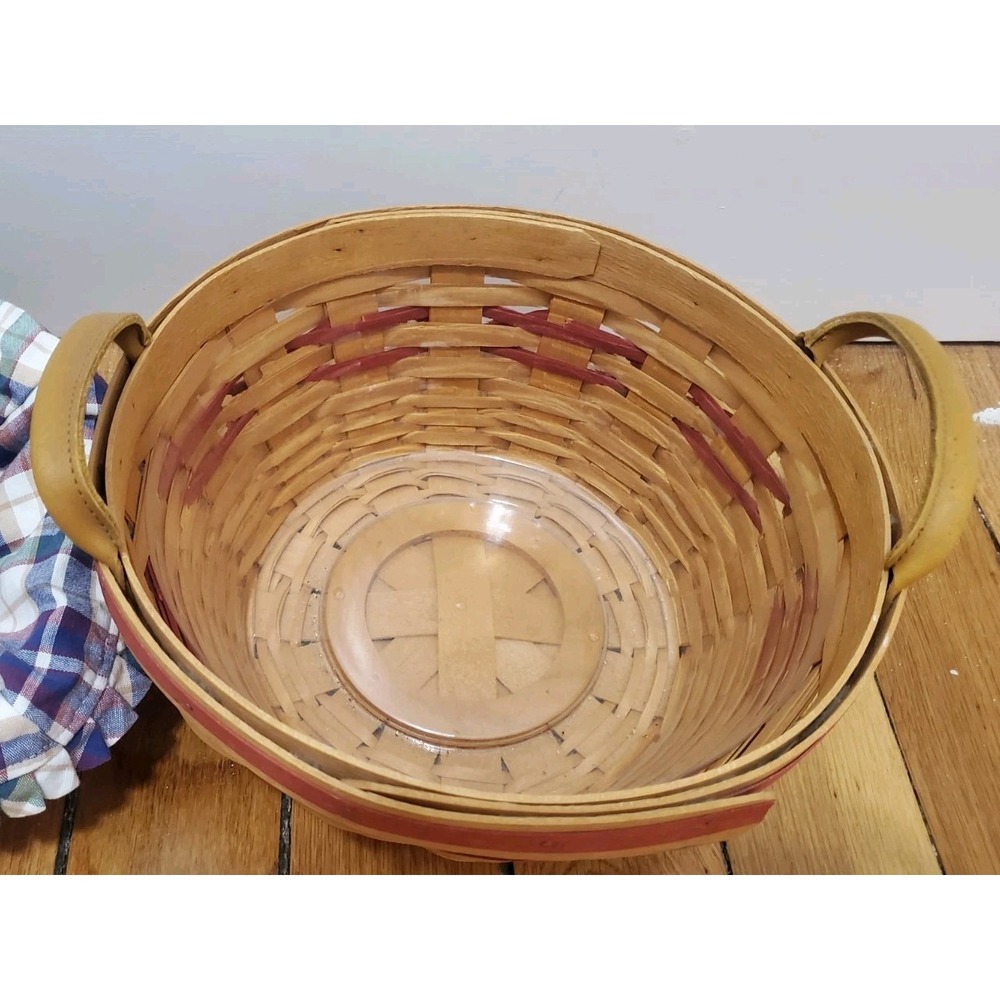 Vintage Longaberger Baskets, Protectors, and Liners Lot Handmade In 1999 & 1989 - Picture 4 of 16